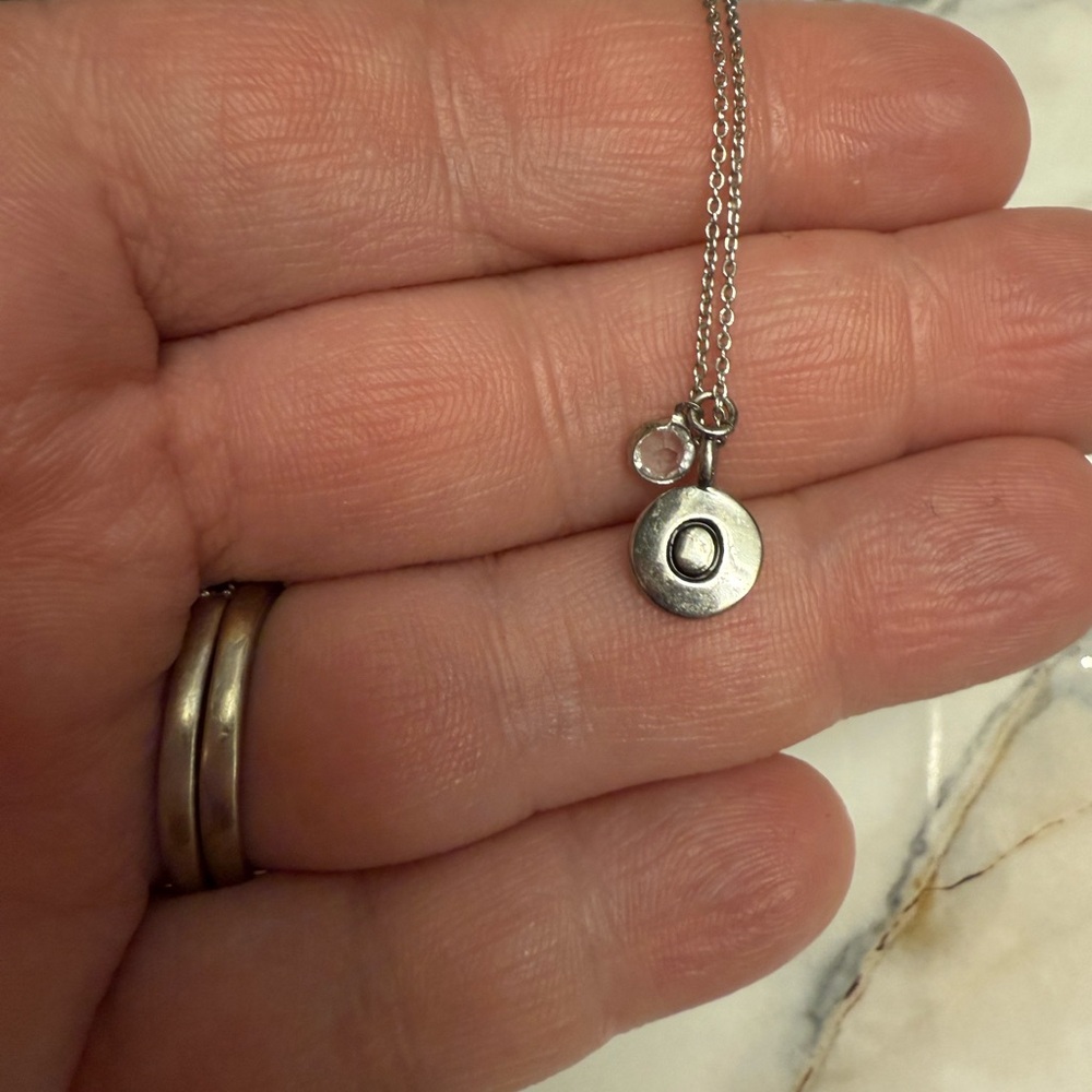 Touchstone Crystal Silver Pendant Necklace